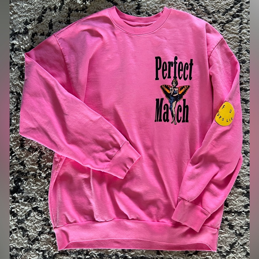 Boys Lie “Perfect Match” Hot Pink Sweatshirt - brand new, never worn!